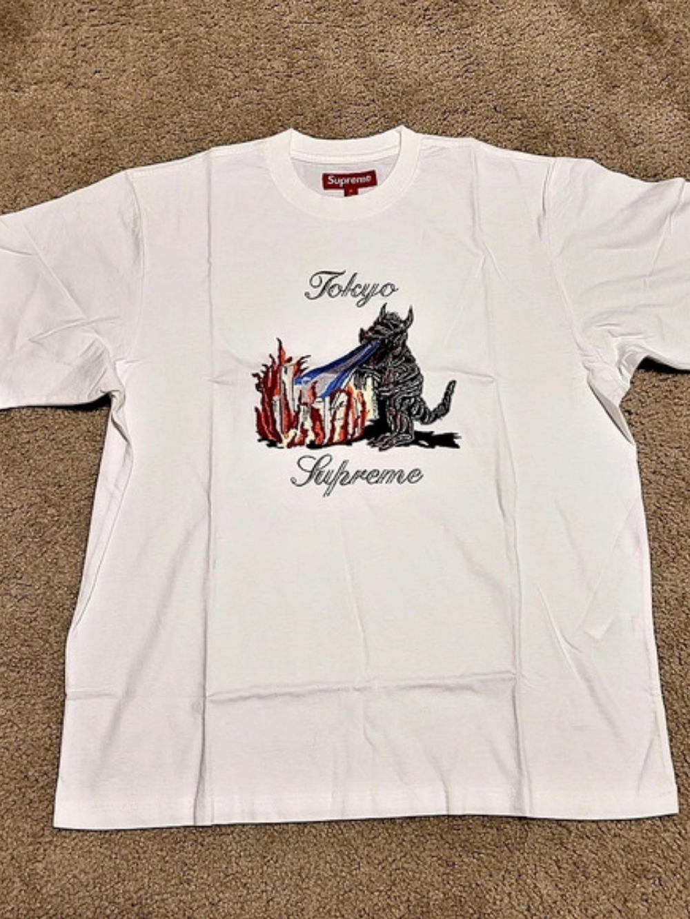 Supreme Monster S/S Top White Graphic Tee Medium